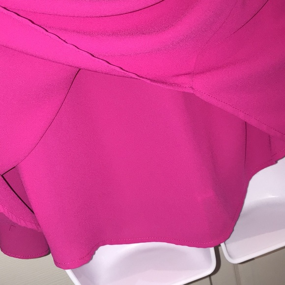 Joseph Ribkoff Ladies Pink Cascade Ruffle Flare 3/4 Sleeve Blouse Top Size 8 - Picture 5 of 11